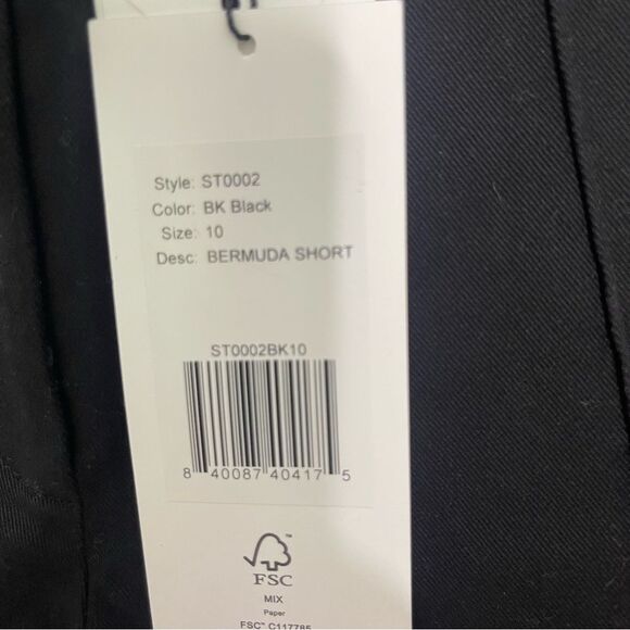 Thakoon Black Bermuda Short NWT Size 10 - Picture 7 of 7